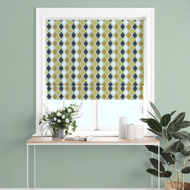 Retro Ottoman Cotton Curtain Fabric - Ochre