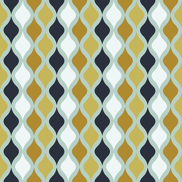 Retro Ottoman Cotton Curtain Fabric - Ochre