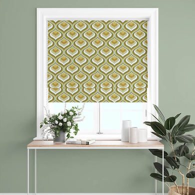 Retro Pavillion Cotton Curtain Fabric - Khaki