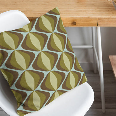 Retro Vibe Cotton Curtain Fabric - Khaki