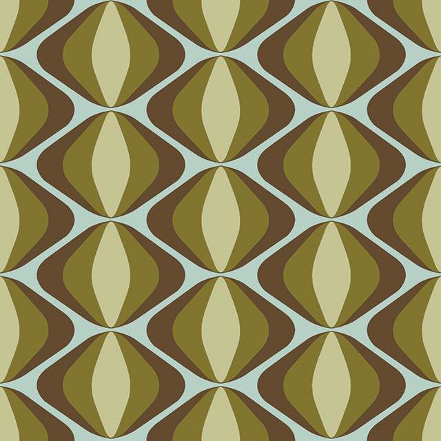 Retro Vibe Cotton Curtain Fabric - Khaki