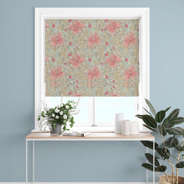 Reuben Linen Curtain Fabric - Chintz