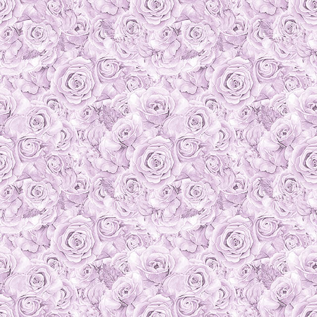 Close-up of Roses Bouquet Cotton Curtain Fabric in Amethyst color, perfect for elegant home decor