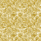 Roses Bouquet Cotton Curtain Fabric - Olive in a beautiful olive green color with realistic rose print