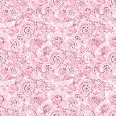 Baumwollstoffprobe „Rosenstrauß“ – Rosa
