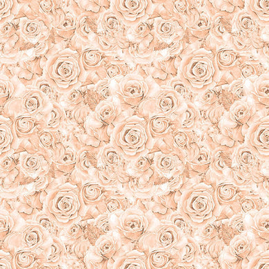 Baumwollstoffprobe „Rosenstrauß“ – Roségold