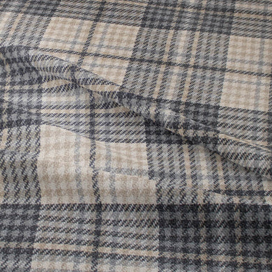 Sandringham Plaid Upholstery Fabric - Smoke Grey