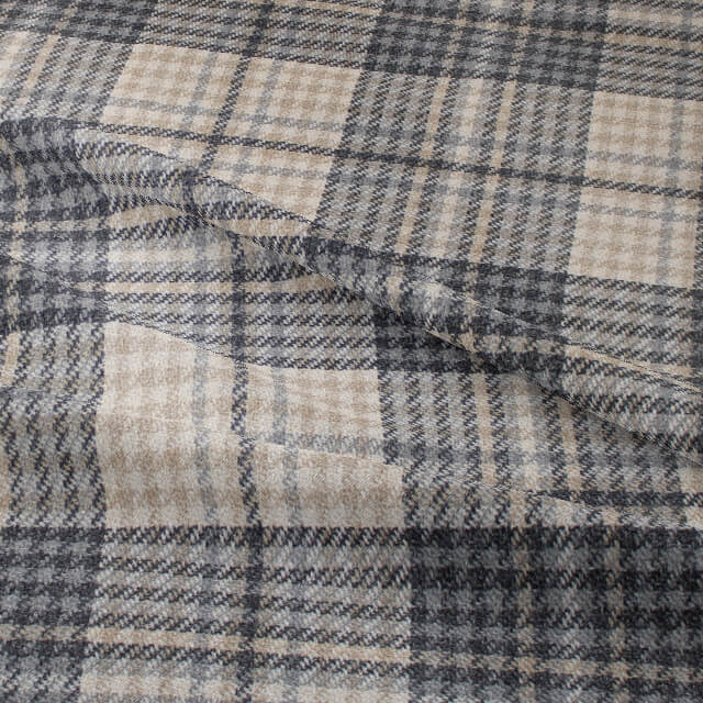 Sandringham Plaid Upholstery Fabric - Smoke Grey
