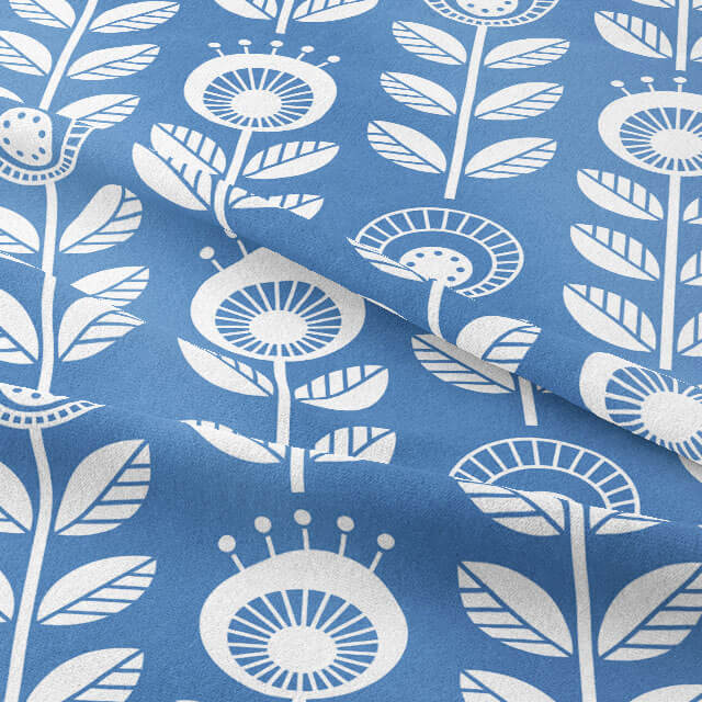 Beautiful light blue curtain fabric with a soft and luxurious feel, ideal for Scandinavian-inspired decor