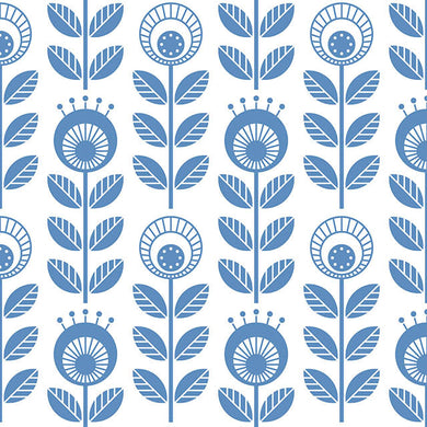 Scandi Cotton Fabric Sample - Cornflower