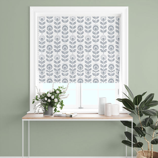 Scandi Cotton Curtain Fabric - Silver