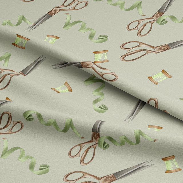  Beautiful sage green cotton fabric for curtains 