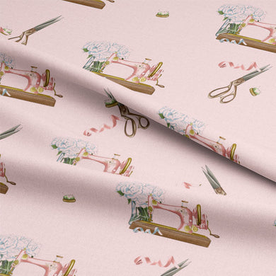 High-quality cotton fabric suitable for sewing curtains with a sewing machine