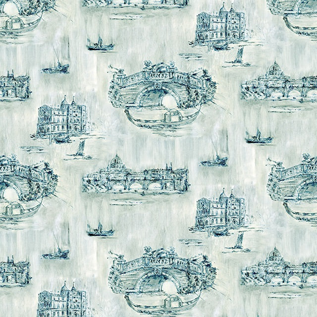 Siene Toile Cotton Curtain Fabric - Opal in soft, creamy white with delicate floral pattern