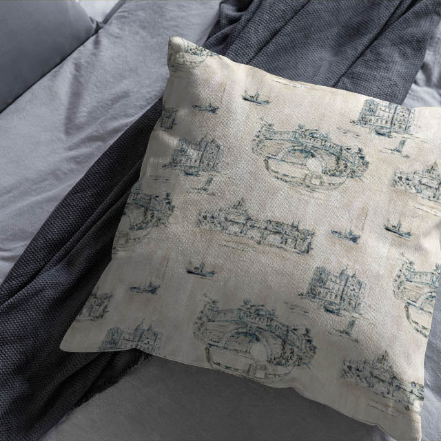 Siene Toile Cotton Curtain Fabric - Parchment, perfect for creating a cozy and inviting atmosphere