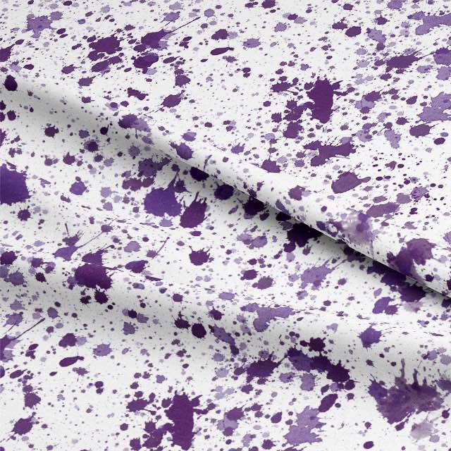 Beautiful purple Splash Cotton Curtain Fabric, perfect for adding a pop of color to any room