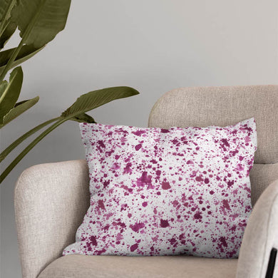 Splash Cotton Curtain Fabric - Wine