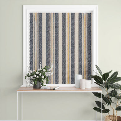 Staten Island Cotton Curtain Fabric - Charcoal