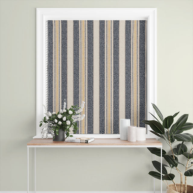Staten Island Cotton Curtain Fabric - Charcoal