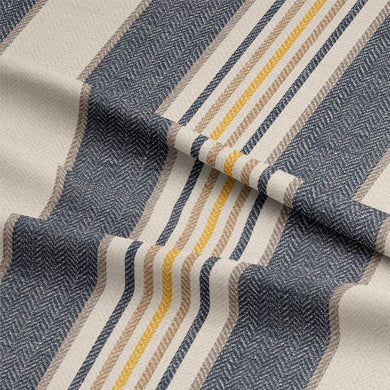 Staten Island Cotton Curtain Fabric - Charcoal