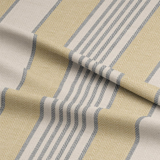 Close-up of Staten Island Cotton Curtain Fabric - Straw, showcasing its smooth texture and natural sheen