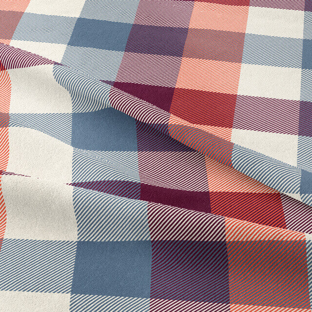 Close-up of Stirling Cotton Curtain Fabric in Air Force Blue, showcasing its rich texture and deep, elegant color for stylish home interiors