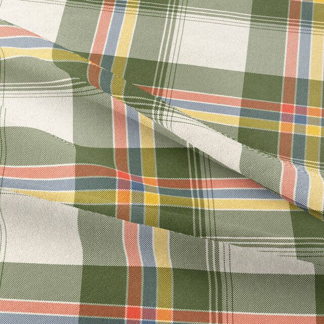 Stirling Cotton Curtain Fabric - Green