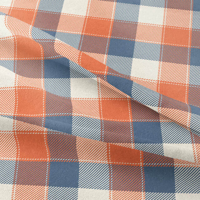 Stirling Cotton Curtain Fabric - Tangerine