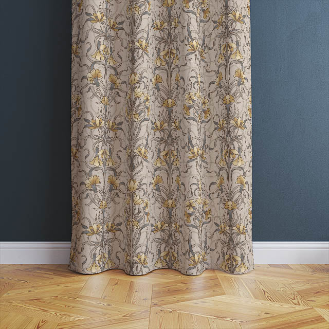 High-quality Vanessa Cotton Curtain Fabric - Chestnut, suitable for draperies