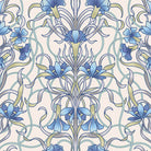 Vanessa Cotton Curtain Fabric - Delft in blue and white stripes