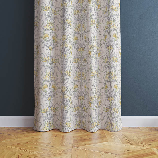 Vanessa Cotton Curtain Fabric - Citrus