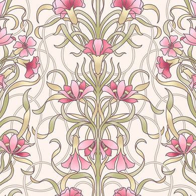 Vanessa Cotton Curtain Fabric - Rose in a room setting, bringing warmth and elegance to the space