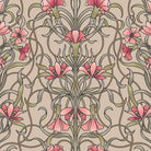 Close-up of Vanessa Cotton Curtain Fabric in Rouge color, with smooth texture and luxurious feel