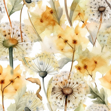 Dandelion Linen Curtain Fabric - Ochre