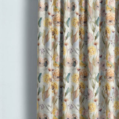 Dandelion Linen Curtain Fabric - Rosemist