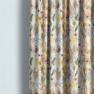  Dandelion Linen Curtain Fabric in Rosemist color draped elegantly in a bedroom setting