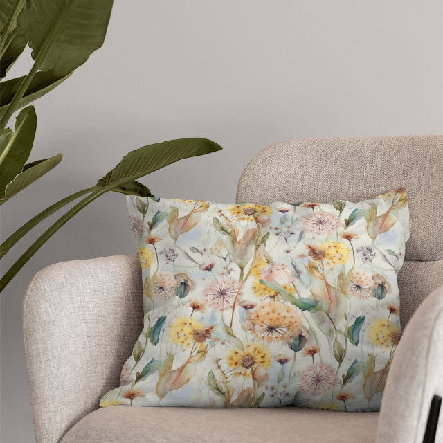 Dandelion Linen Curtain Fabric - Rosemist