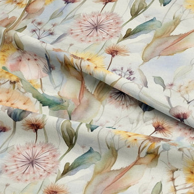 Dandelion Linen Curtain Fabric - Rosemist