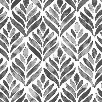 Watercolour Leaves Cotton Curtain Fabric 