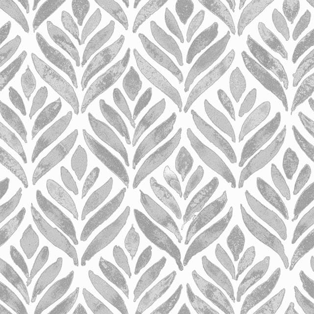 Watercolour Leaves Cotton Curtain Fabric 