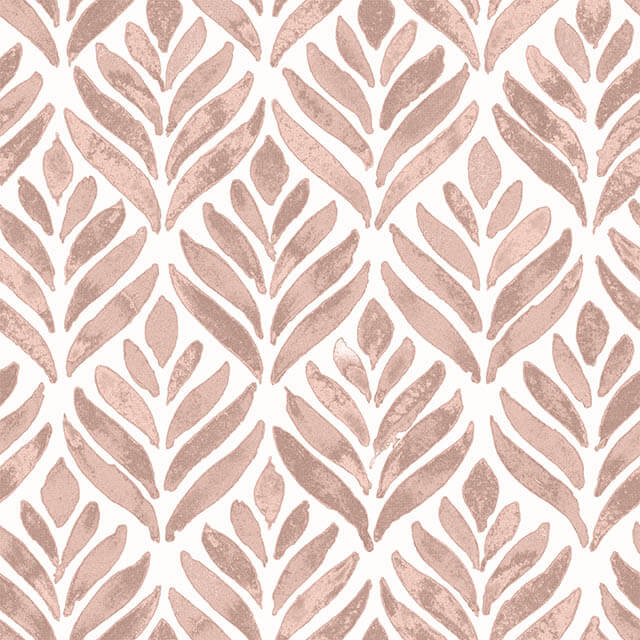 Watercolour Leaves Cotton Curtain Fabric 