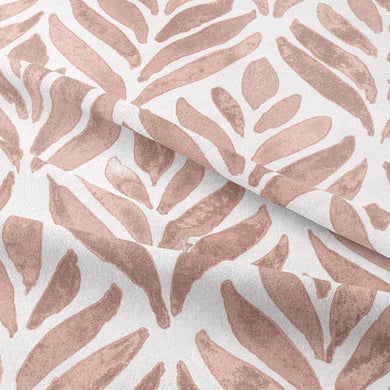 Watercolour Leaves Cotton Curtain Fabric 