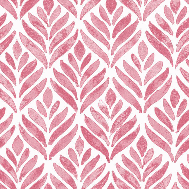Watercolour Leaves Cotton Curtain Fabric 