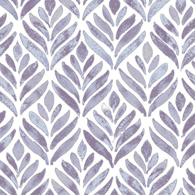 Watercolour Leaves Cotton Curtain Fabric 