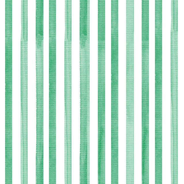 Watercolour Stripe Cotton Curtain Fabric - Green