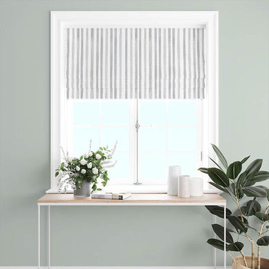 High-quality Watercolour Stripe Cotton Curtain Fabric in Grey for your windows