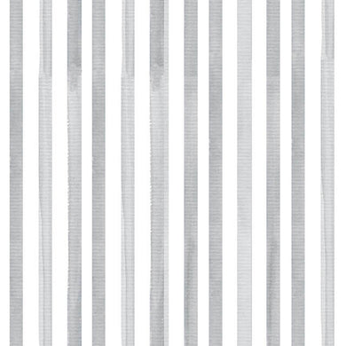 Échantillon de tissu en coton à rayures aquarelle - Gris