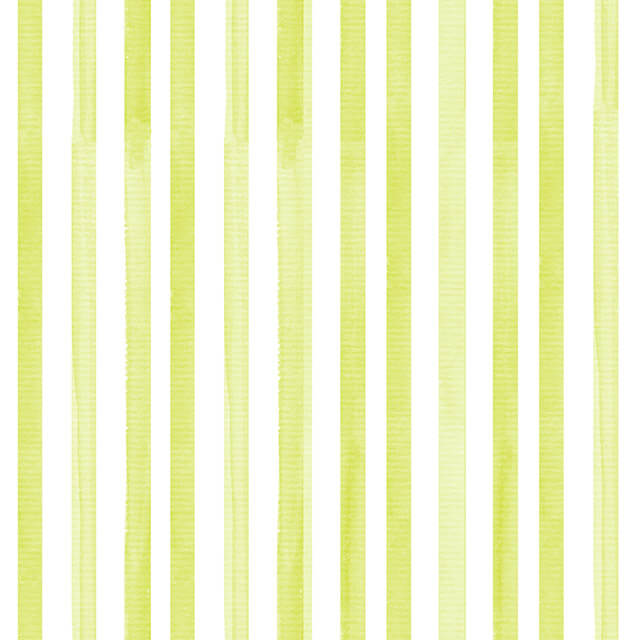 Watercolour Stripe Cotton Curtain Fabric in Lime Green Shade