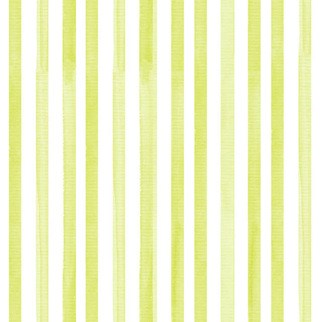 Watercolour Stripe Cotton Curtain Fabric in Lime Green Shade
