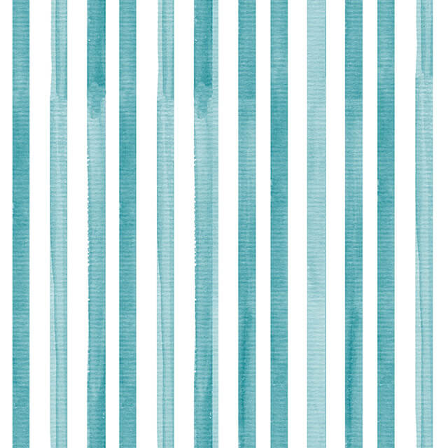 Watercolour Stripe Cotton Curtain Fabric - Sea Green